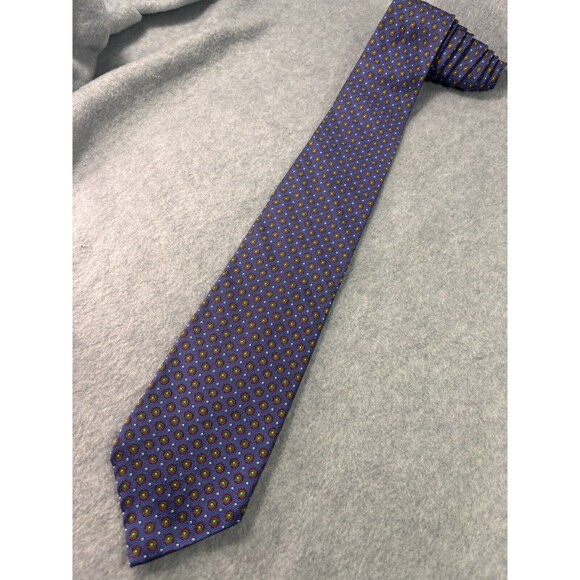 Lauren Ralph Lauren Tie Blue Red Green Geometric L:57” W:3.5” - Picture 2 of 9